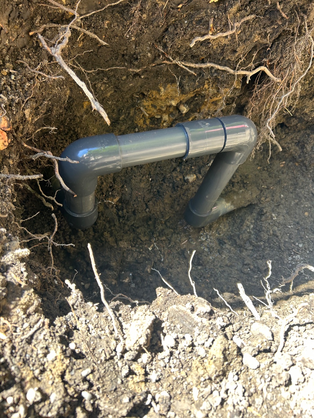 Repaired underground main water line at a San Jose commercial property